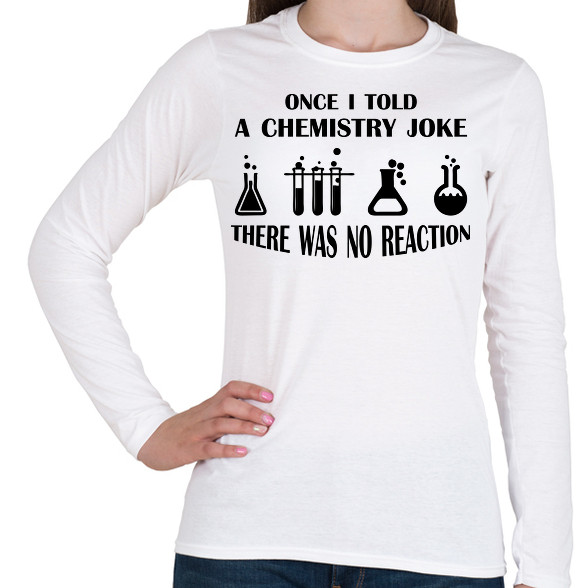 Chemistry joke (black)-Női hosszú ujjú póló