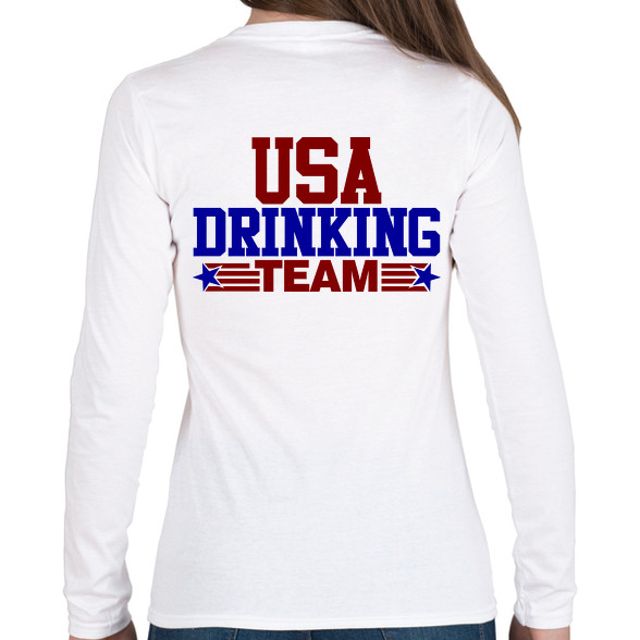 USA drinking team-Női hosszú ujjú póló