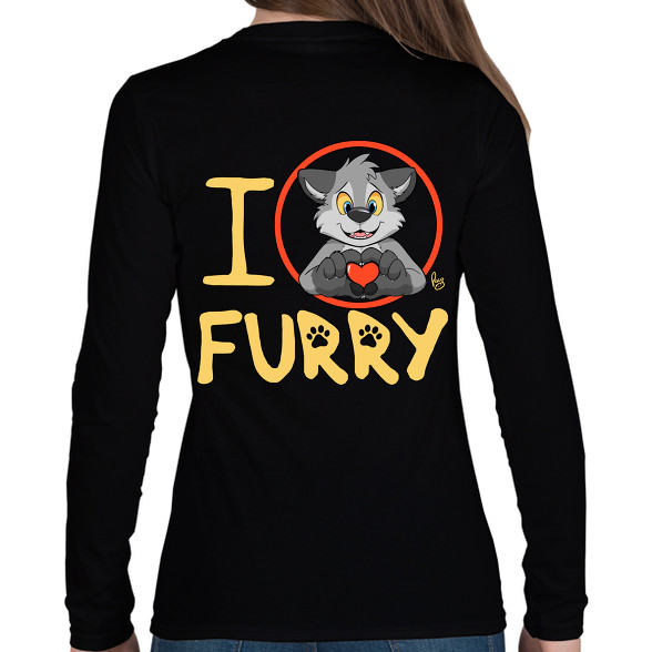 I Love Furry-Női hosszú ujjú póló