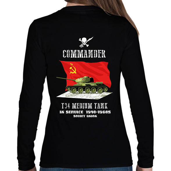 t34-commander-Női hosszú ujjú póló