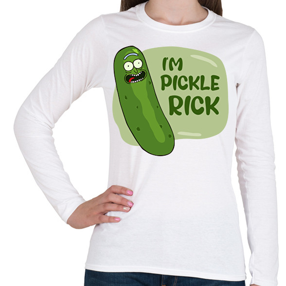 Pickle Rick-Női hosszú ujjú póló