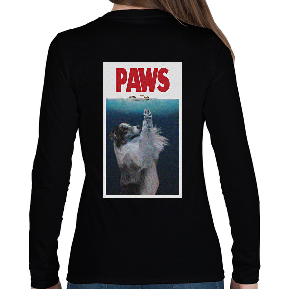 PAWS jaws ausztrál juhász kutya-Női hosszú ujjú póló