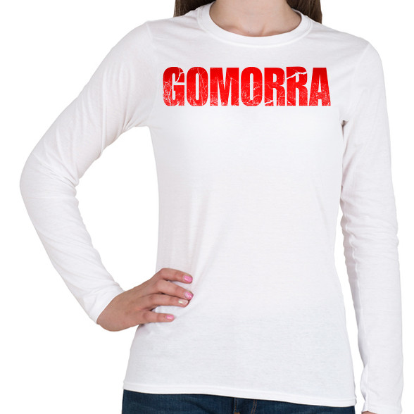 Gomorra logo-Női hosszú ujjú póló