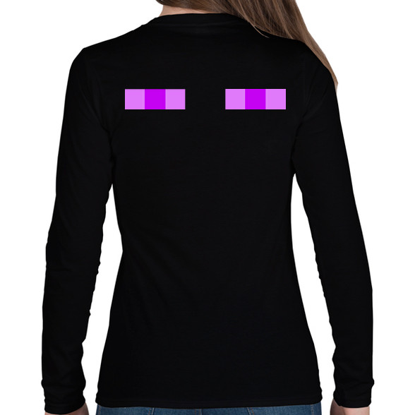 Minecraft enderman-Női hosszú ujjú póló