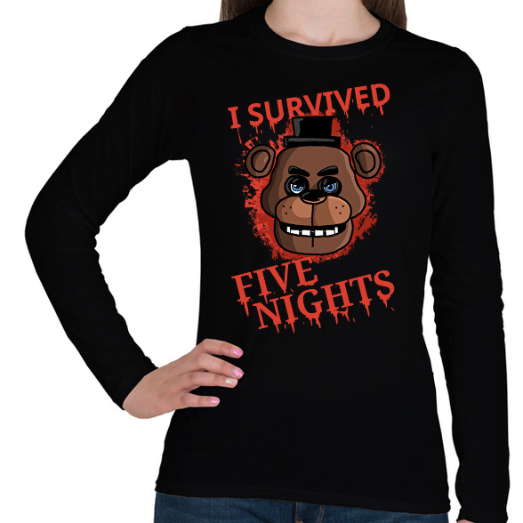 I survived five nights-Női hosszú ujjú póló