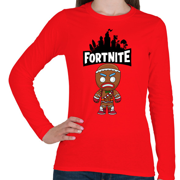 Fortnite Gingerbread skin-Női hosszú ujjú póló