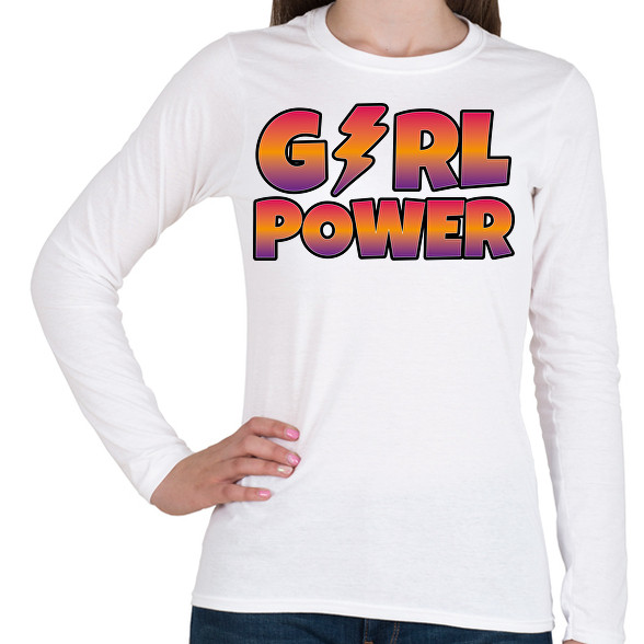 Girl power-Női hosszú ujjú póló