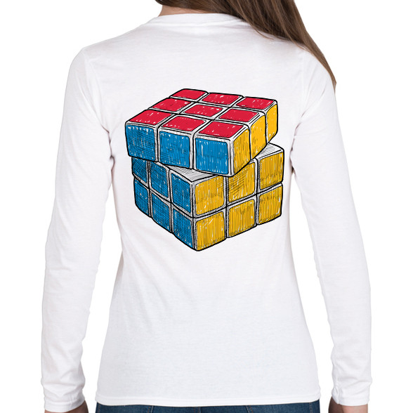 Rubik kocka -Női hosszú ujjú póló