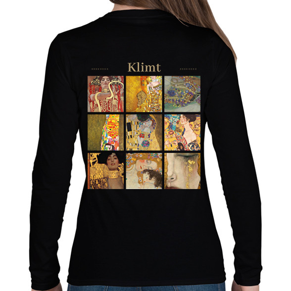 Klimt - részletek-Női hosszú ujjú póló