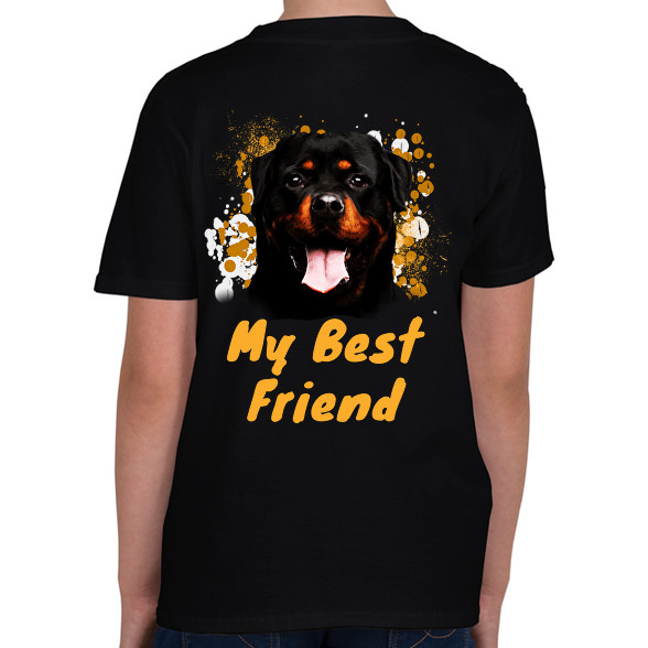 my best friend thish a rottweiller-Gyerek póló