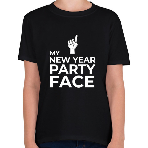 NEW YEAR PARTY FACE-Gyerek póló