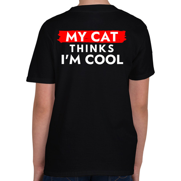 My cat thinks I'm Cool-Gyerek póló