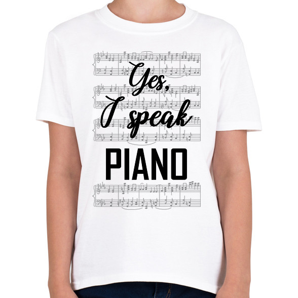 I speak piano-Gyerek póló