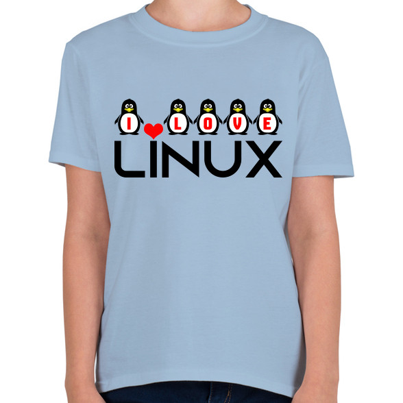 I love linux-Gyerek póló