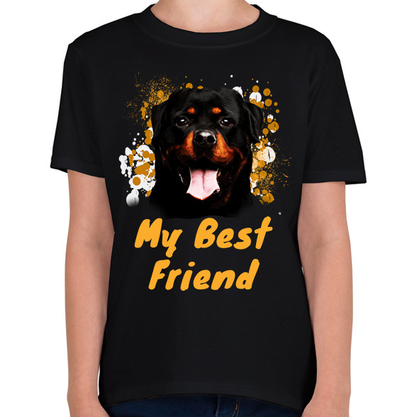 my best friend thish a rottweiller-Gyerek póló