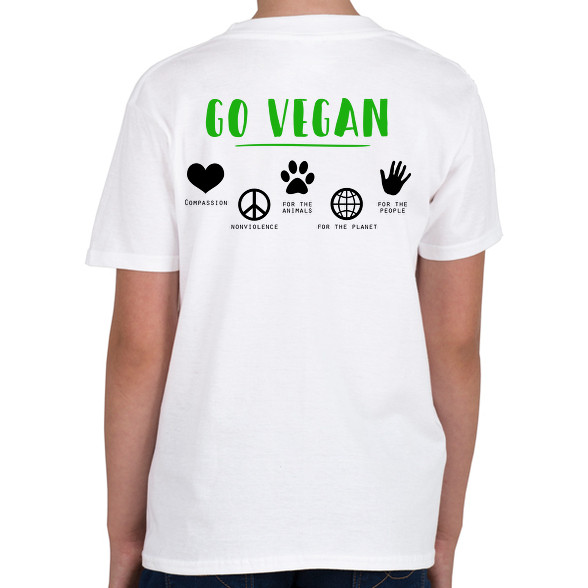 Go vegan-Gyerek póló