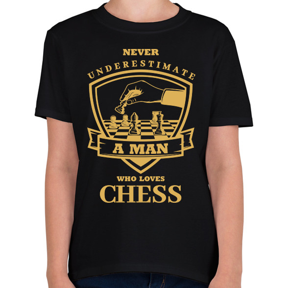 A man who loves chess-Gyerek póló