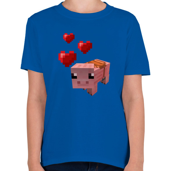 Minecraft pig love-Gyerek póló