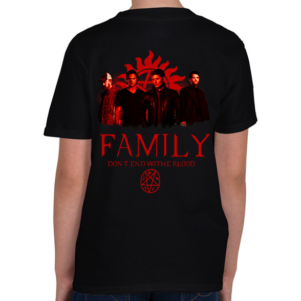 SUPERNATURAL FAMILY RED-Gyerek póló