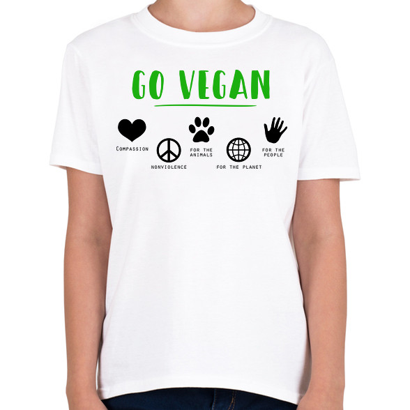 Go vegan-Gyerek póló