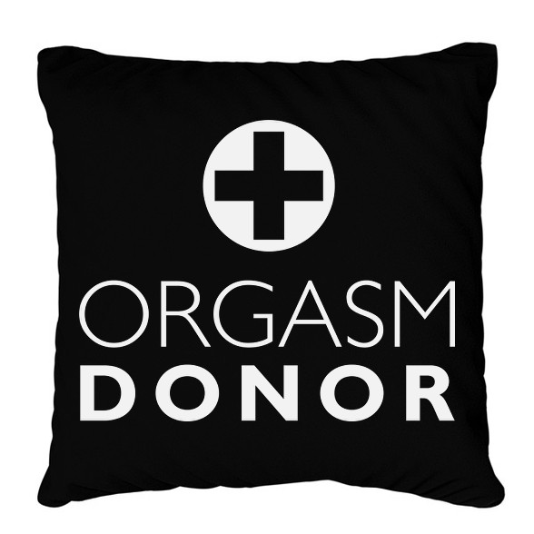 orgasm-donor-white-Párnahuzat, Díszpárnahuzat