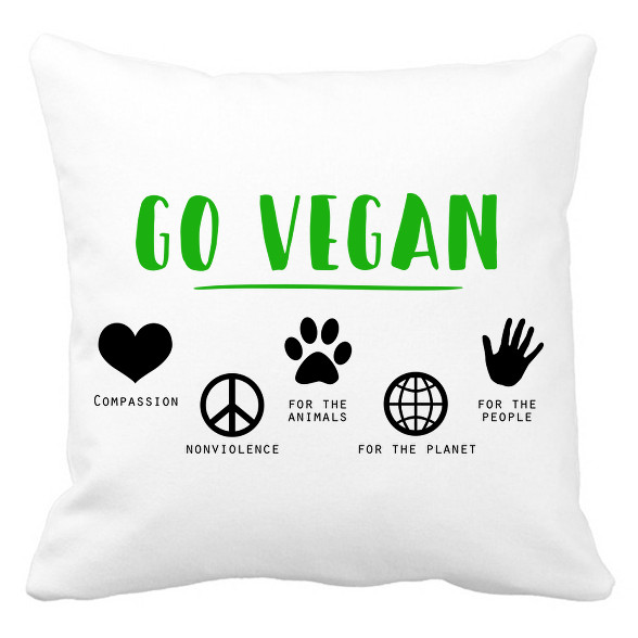 Go vegan-Párnahuzat, Díszpárnahuzat