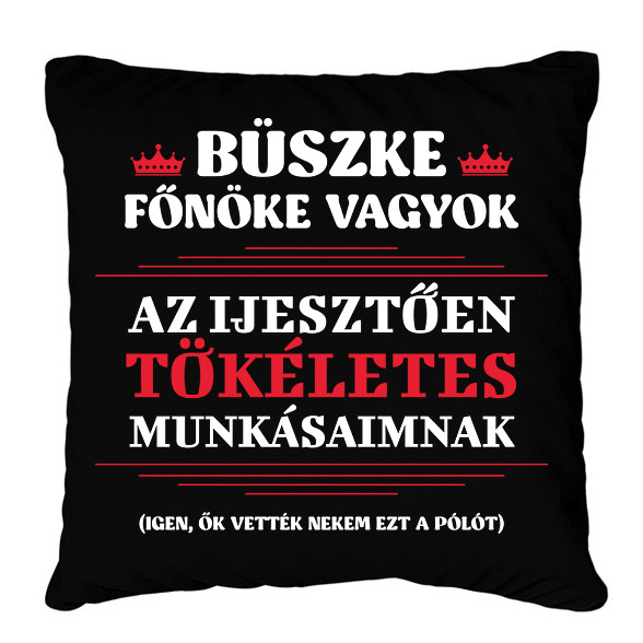 Büszke főnöke vagyok - fehér-Párnahuzat, Díszpárnahuzat