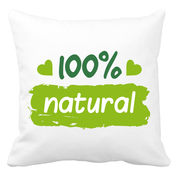 100% natural felirat-Párnahuzat, Díszpárnahuzat