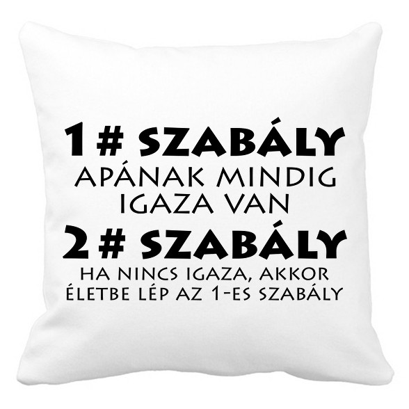 Apa szabályai-Párnahuzat, Díszpárnahuzat