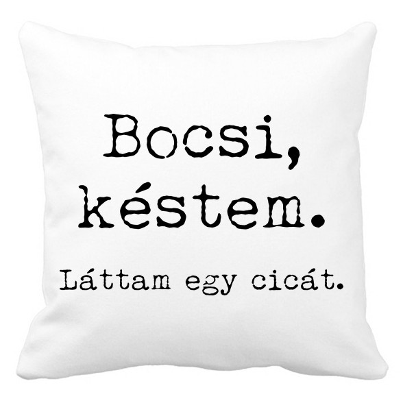 Bocsi, késtem-Párnahuzat, Díszpárnahuzat