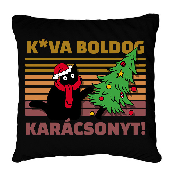 Kva boldog karácsonyt cica-Párnahuzat, Díszpárnahuzat