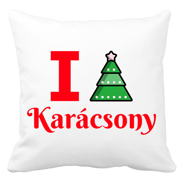 I love Karácsony -Párnahuzat, Díszpárnahuzat