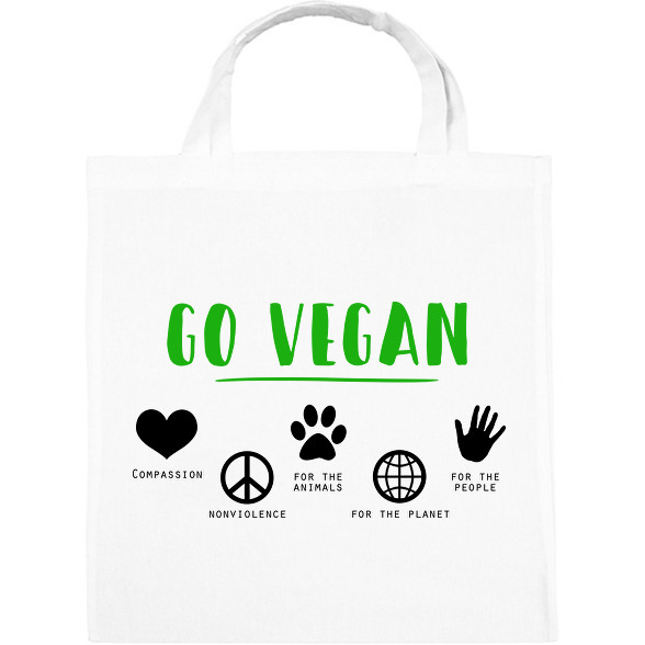 Go vegan-Vászontáska