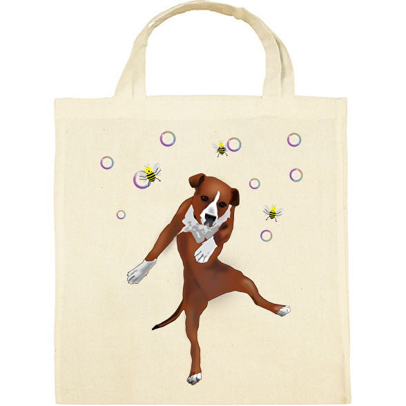 Dog dancing with bubbles-Vászontáska