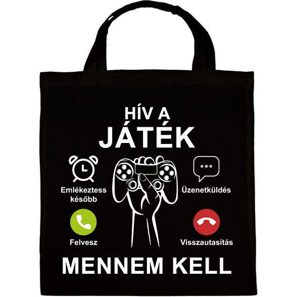 Hív a játék mennem kell-Vászontáska