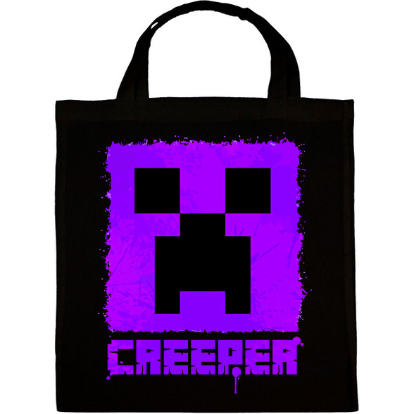 Minecraft creeper lila-Vászontáska