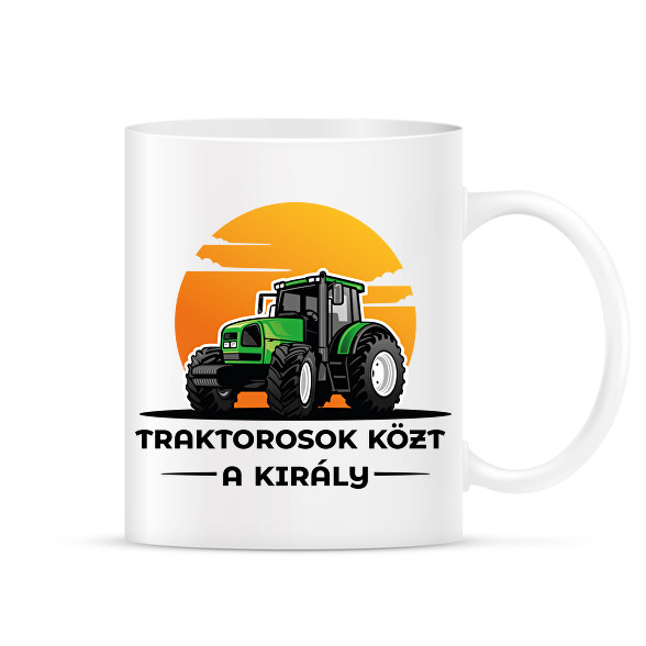 Traktorosok közt a király-Bögre