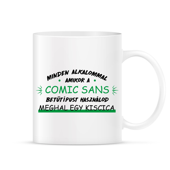 Comic Sans-Bögre