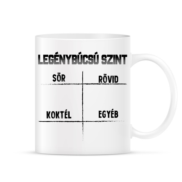 Legénybúcsú szint-Bögre