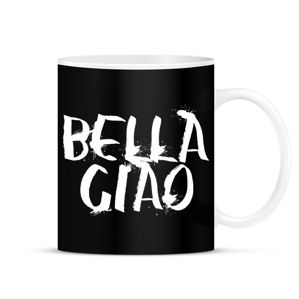 Bella ciao graffiti fehér-Bögre