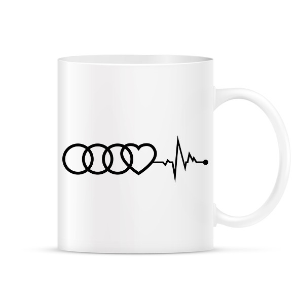 AUDI logo fekete-Bögre