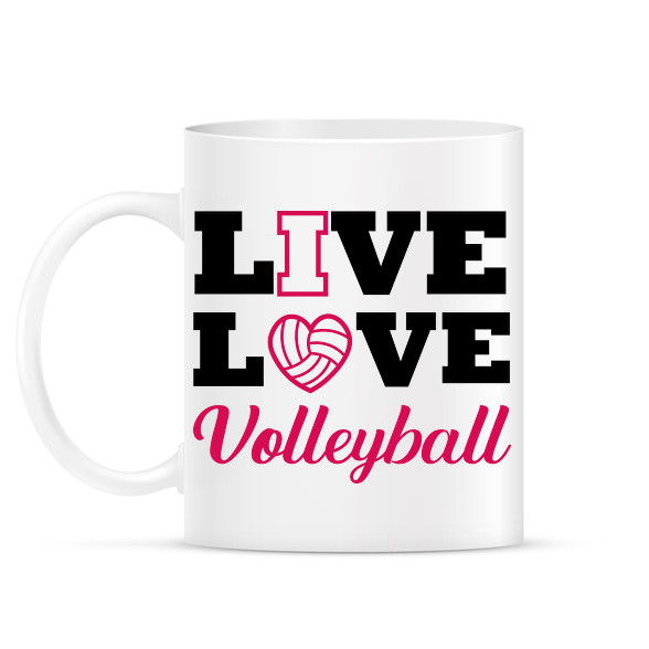 Live, Love, Volleyball-Bögre