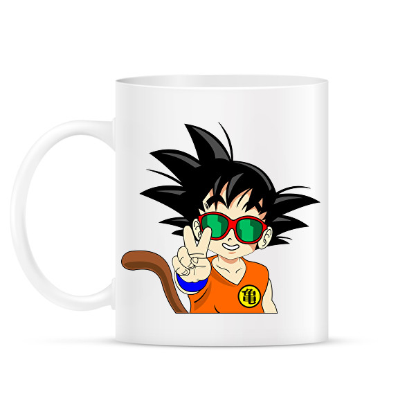 Goku szemüvegben -Bögre