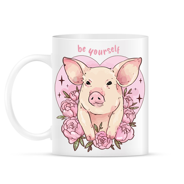 Be yourself pig-Bögre