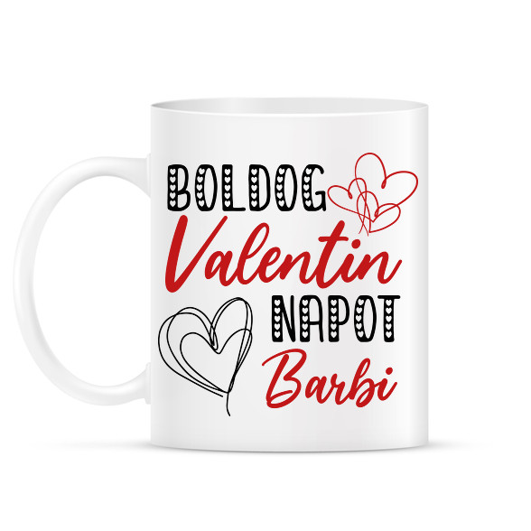 Boldog Valentin napot - Névvel-Bögre