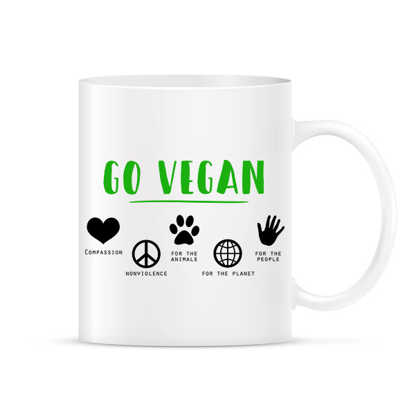 Go vegan-Bögre