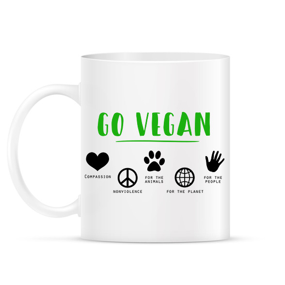 Go vegan-Bögre