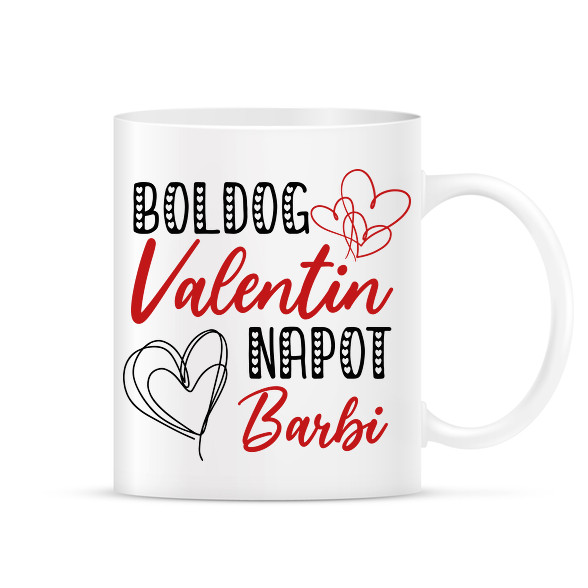 Boldog Valentin napot - Névvel-Bögre