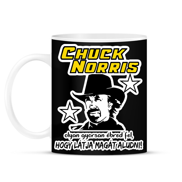 Chuck Norris látja magát aludni-Bögre