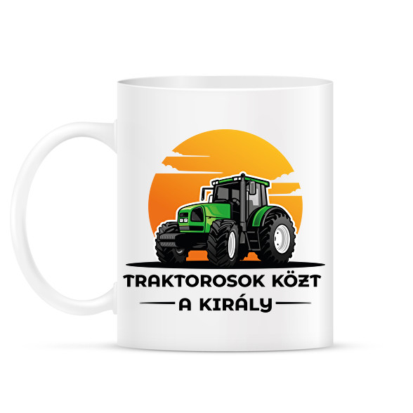 Traktorosok közt a király-Bögre